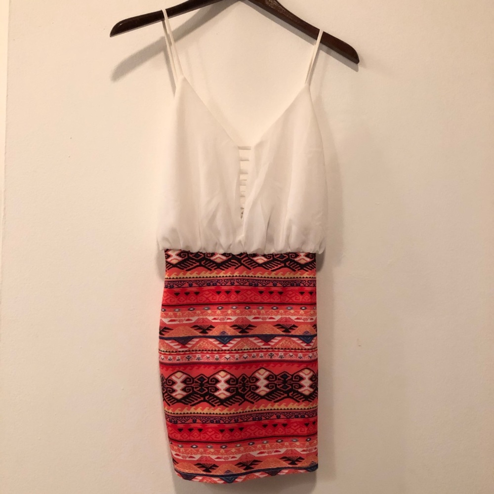 Aztec Print Mini Dress - Picture 2 of 8